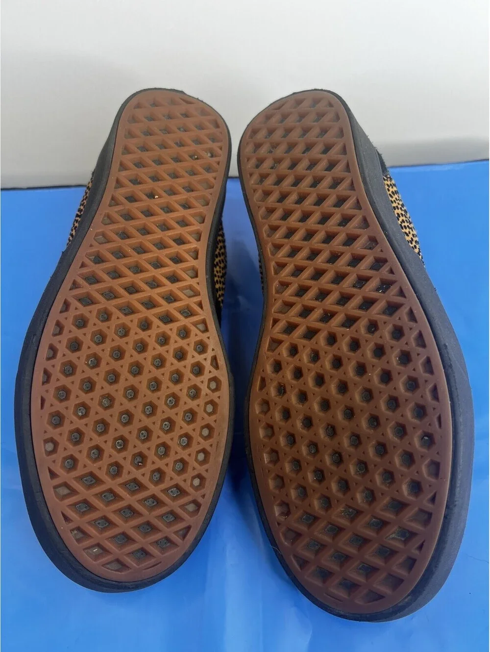 Vans ComfyCush Era Animal Print Black Gold Suede Shoes Men 7.5 Women 9